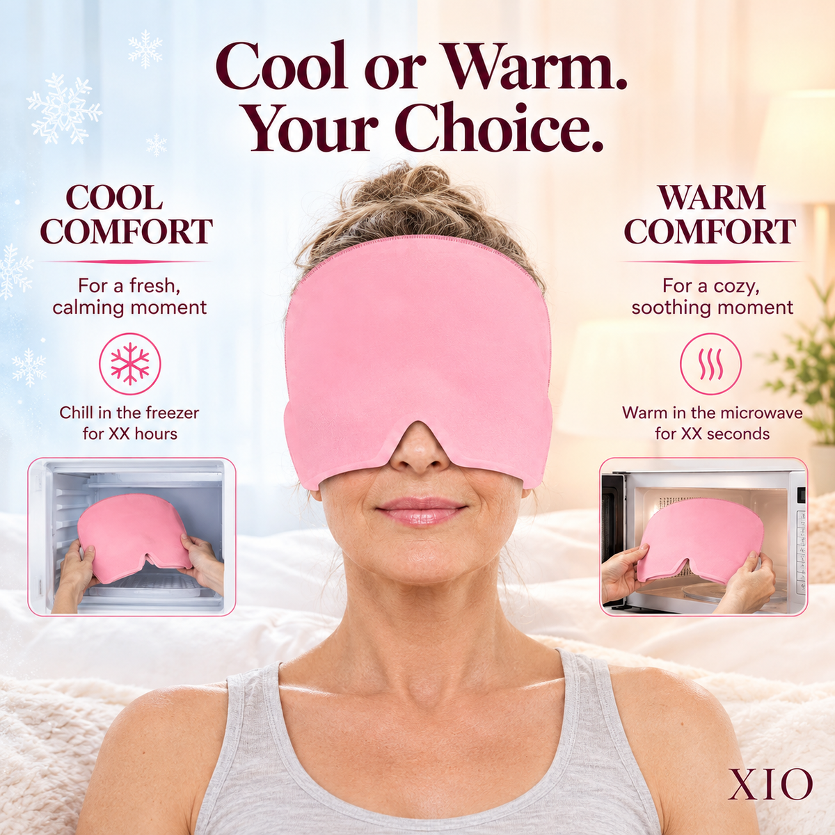 Cooling Gel Head Wrap worn as a headband or full cover